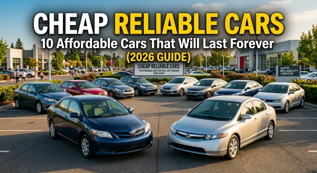 Cheap reliable cars for 2026 featuring affordable vehicles known for long-term reliability, low maintenance costs, and excellent value for everyday driving.