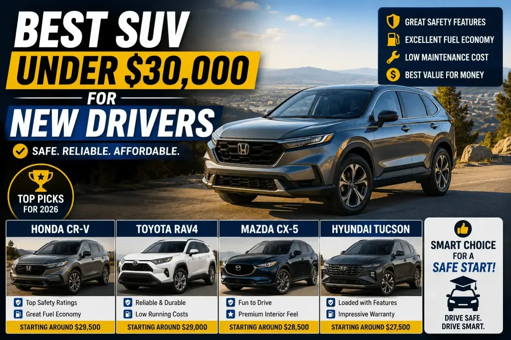 best suv under 30000 for new drivers