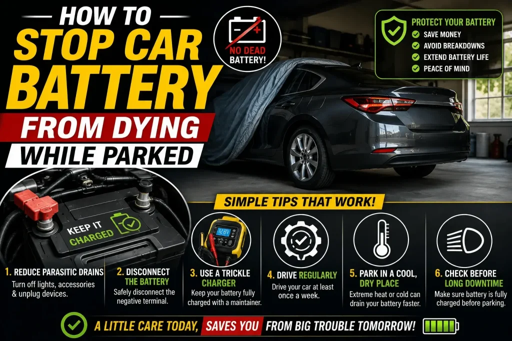 how to stop car battery from dying while parked testing with multimeter